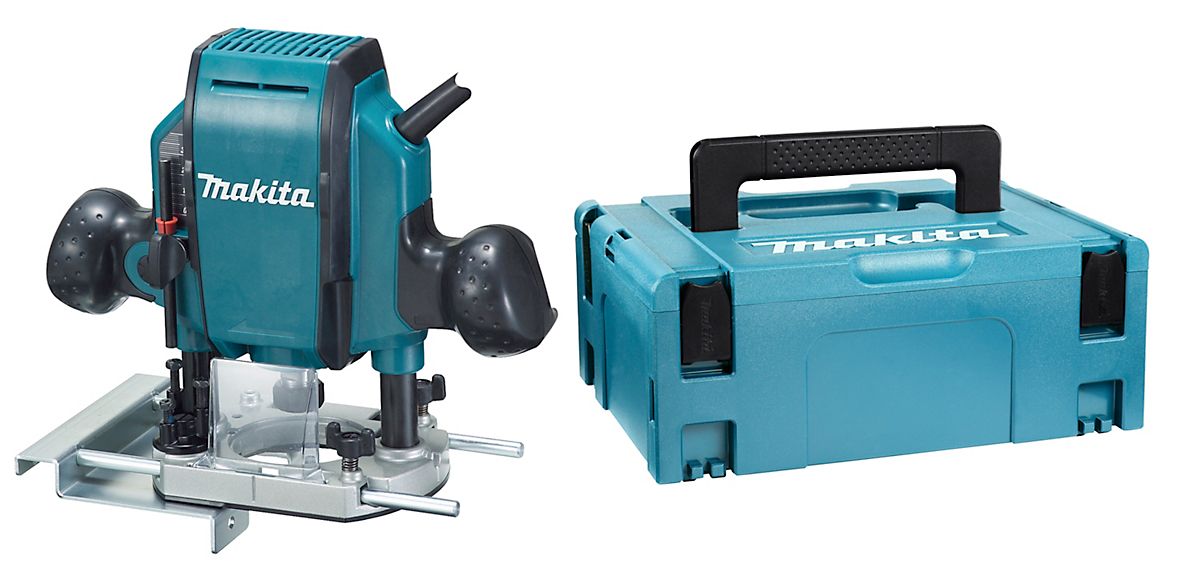 Makita Overfræser 900W. Ø8mm 0-35mm i Macpac kuffert. RP0900J