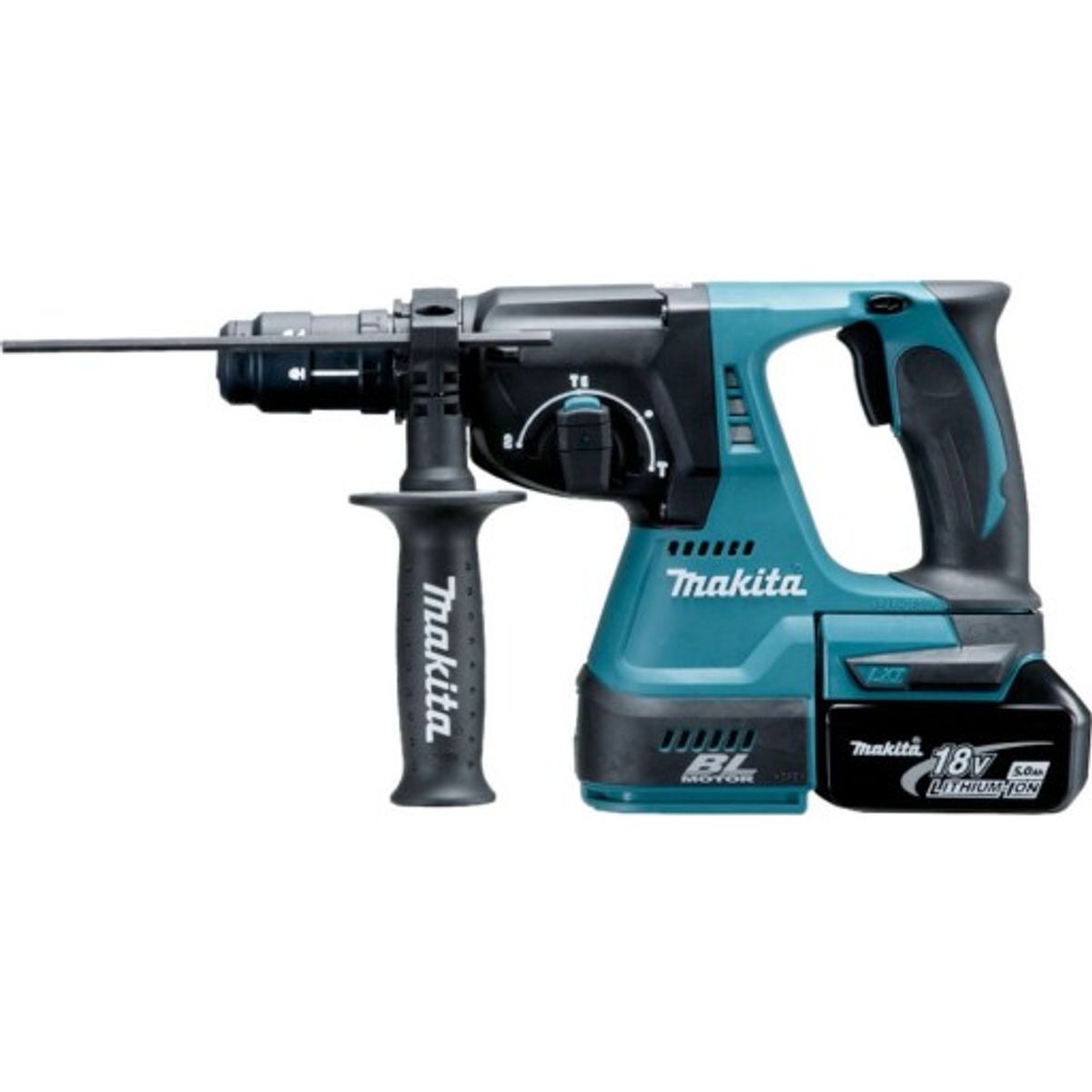 Makita SDS+ borehammer med batterier 2 x 18V/5,0ah