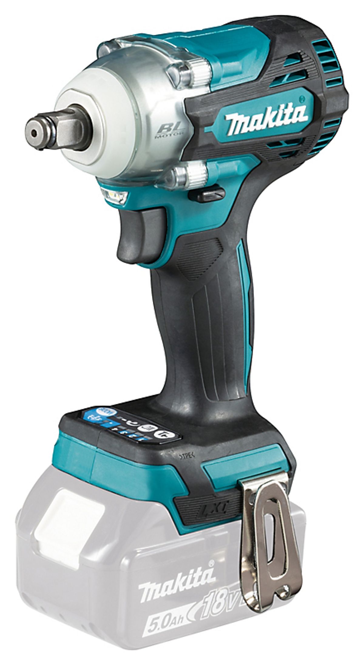 Makita slagnøgle 18V, 330Nm, kompakt 144mm, LED lys, uden batteri & lader, DTW300Z