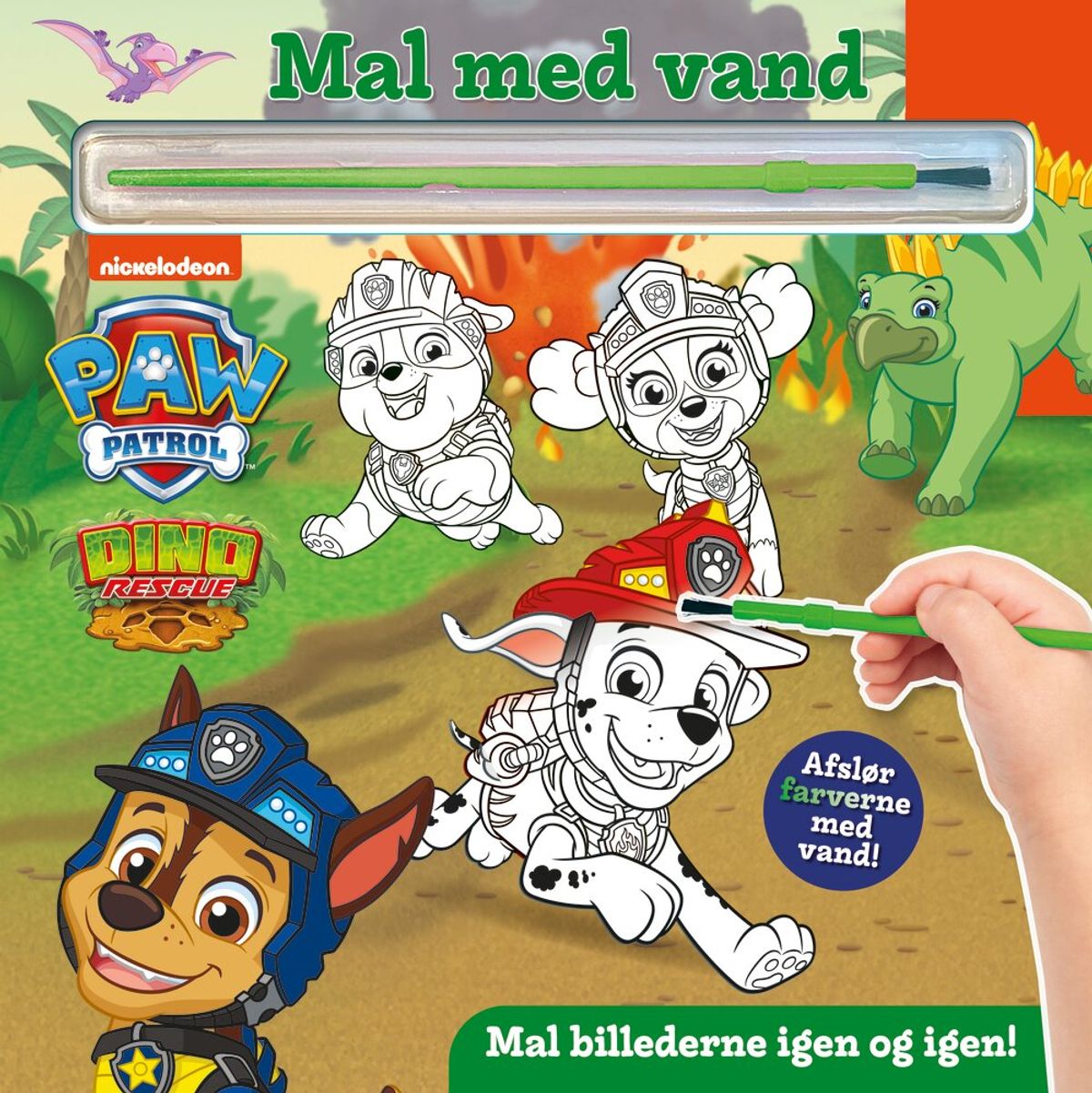 Mal med vand - Paw Patrol dinoer