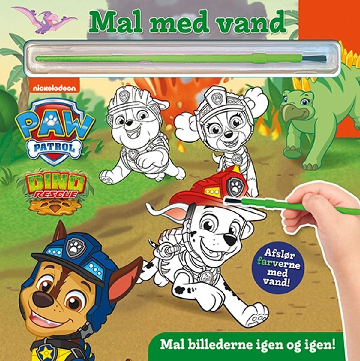 Mal med vand - Paw Patrol dinoer