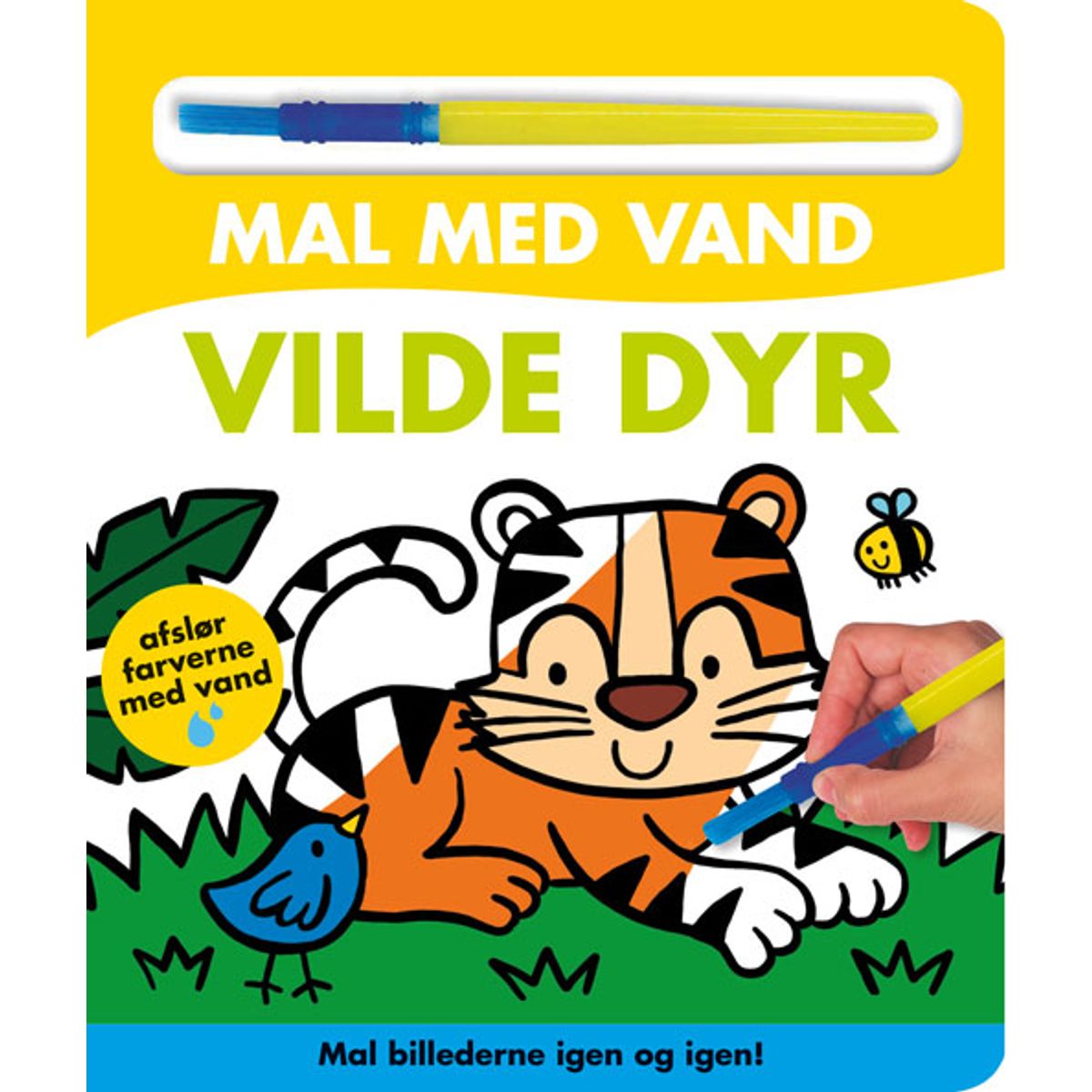 Mal med vand - Vilde dyr (papbog med pensel - farvelæg igen og igen)