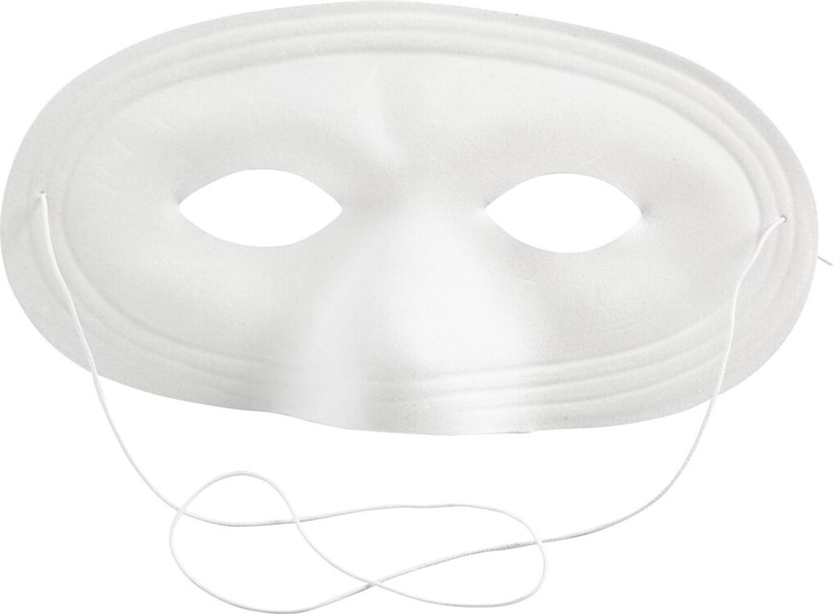 Mal Selv Maske - Halvmaske - Hvid