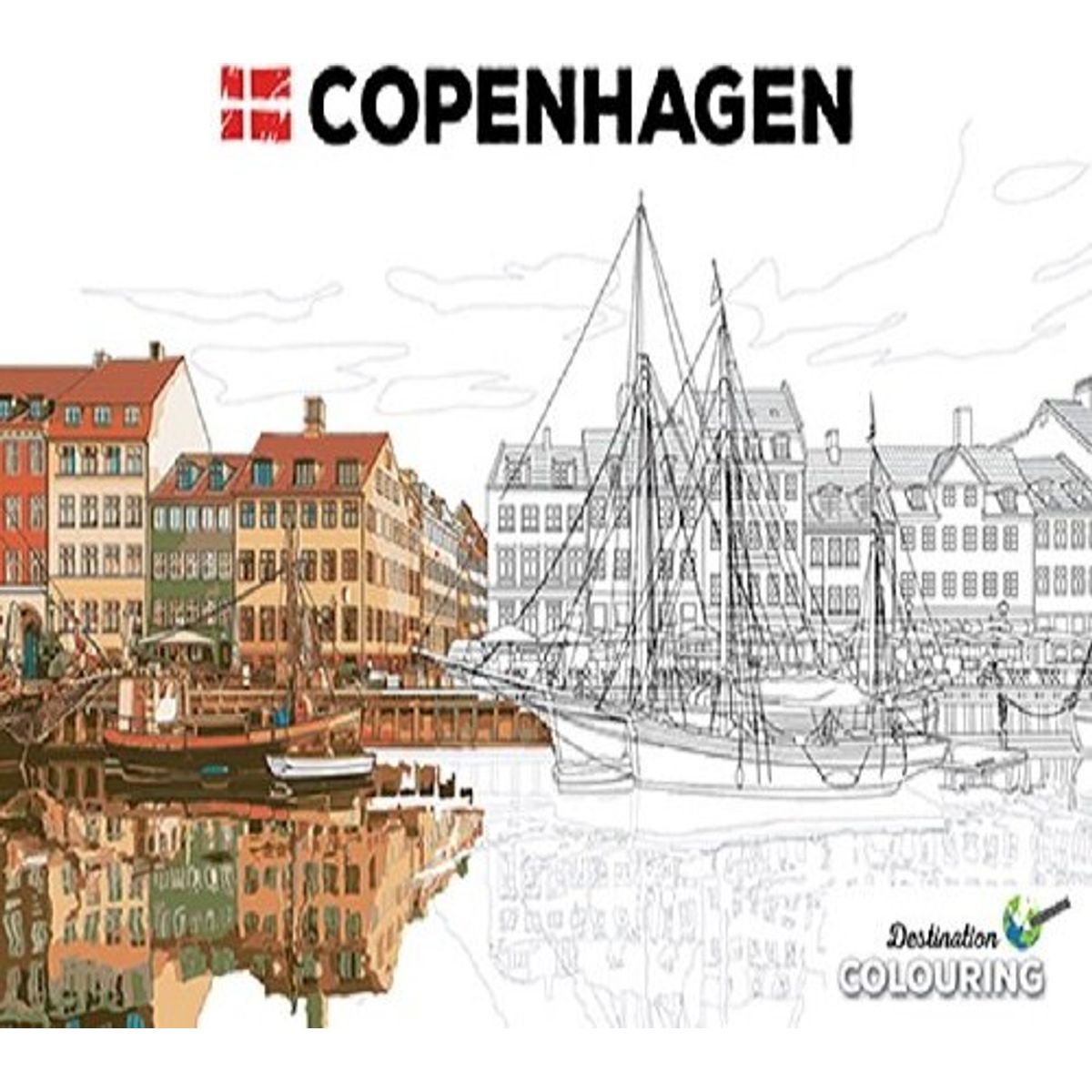 Malebog For Voksne - Colouring Copenhagen - Diverse - English Book