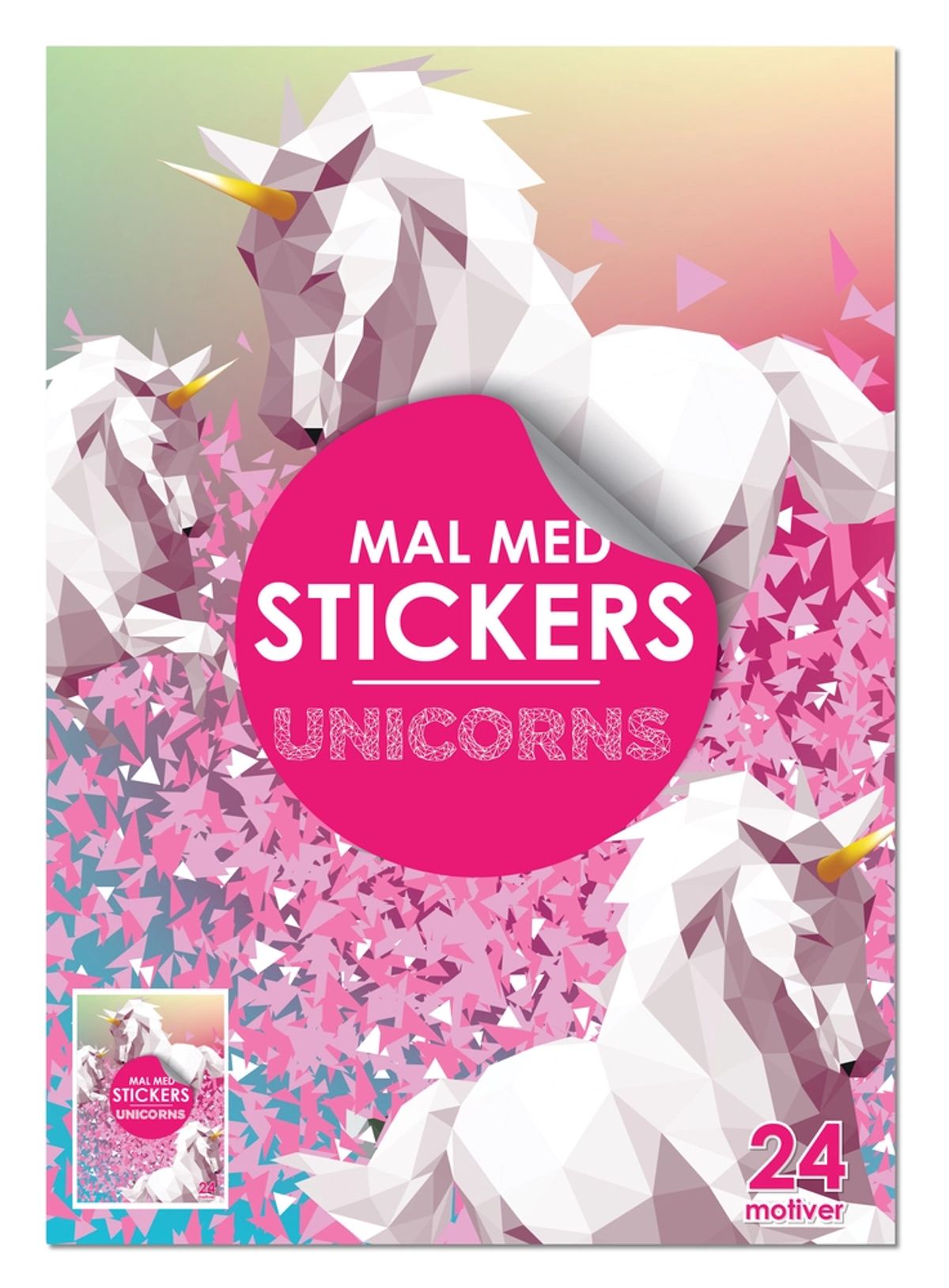 Malebog - mal med stickers Unicorns