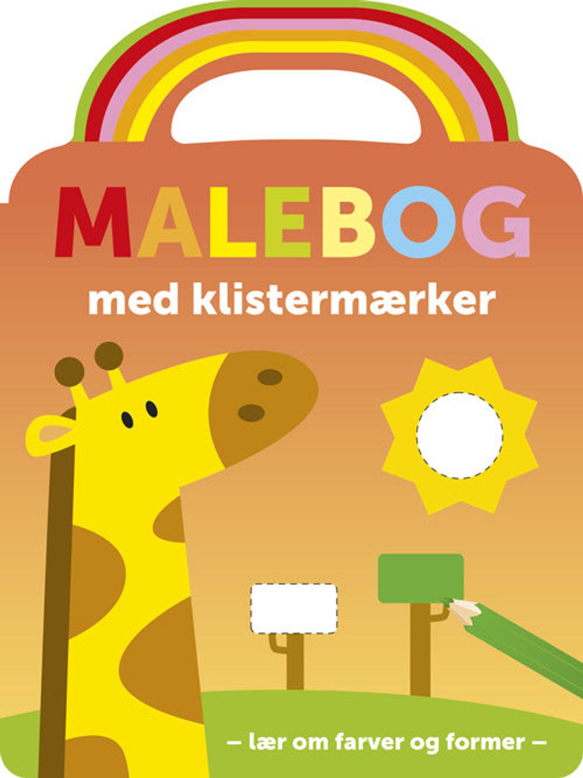 Malebog med klistermærker: Giraf