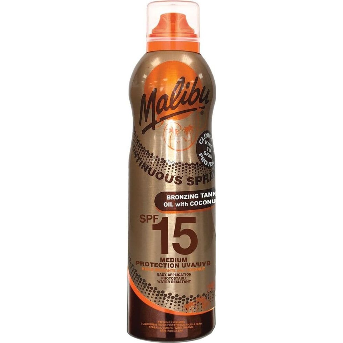 Malibu - Spf15 Bronzing Oil With Coconut Spray 175 Ml