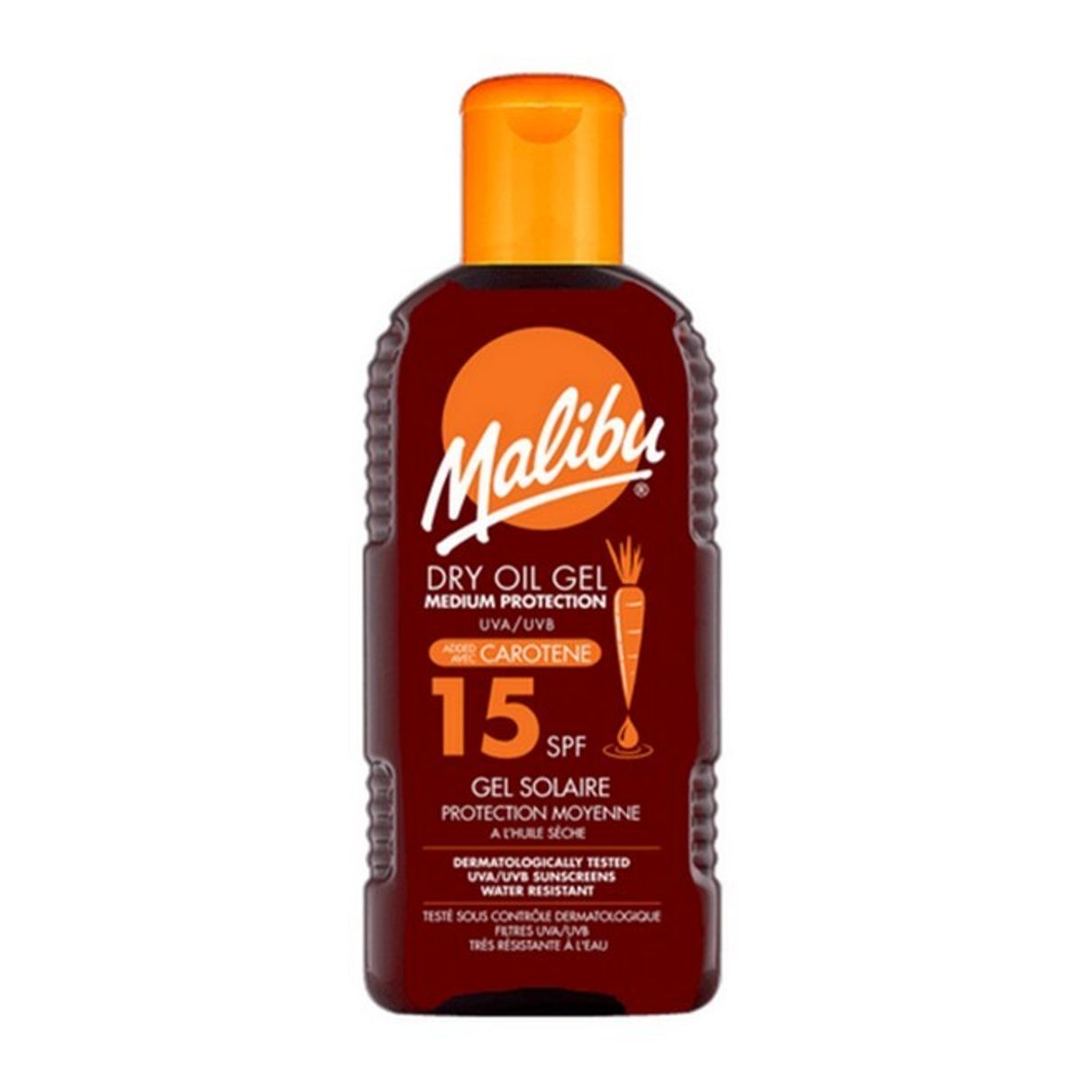 Malibu Sun - Dry Oil Gel Carotene SPF15 - 200 ml