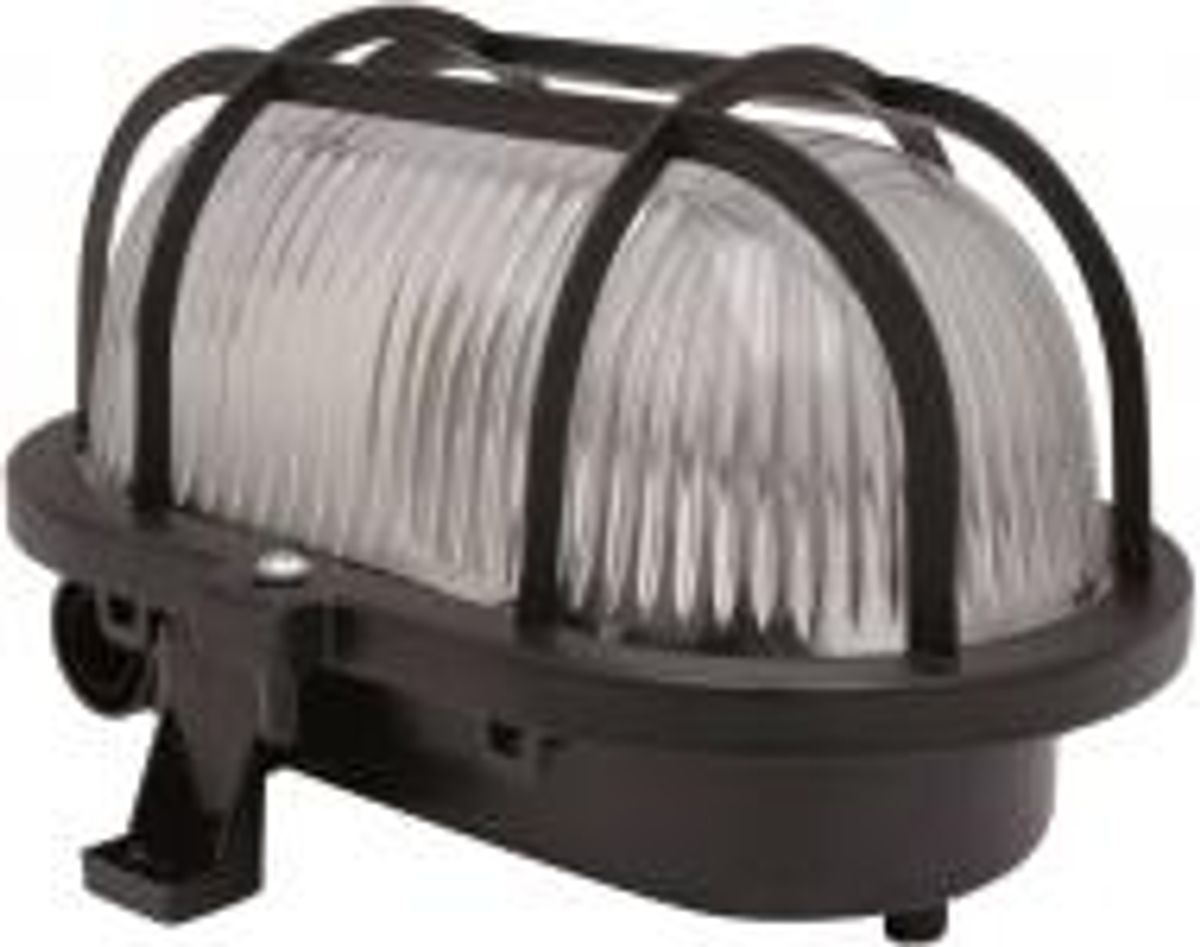 Malmbergs Skotlampe Oval 1x60W sort