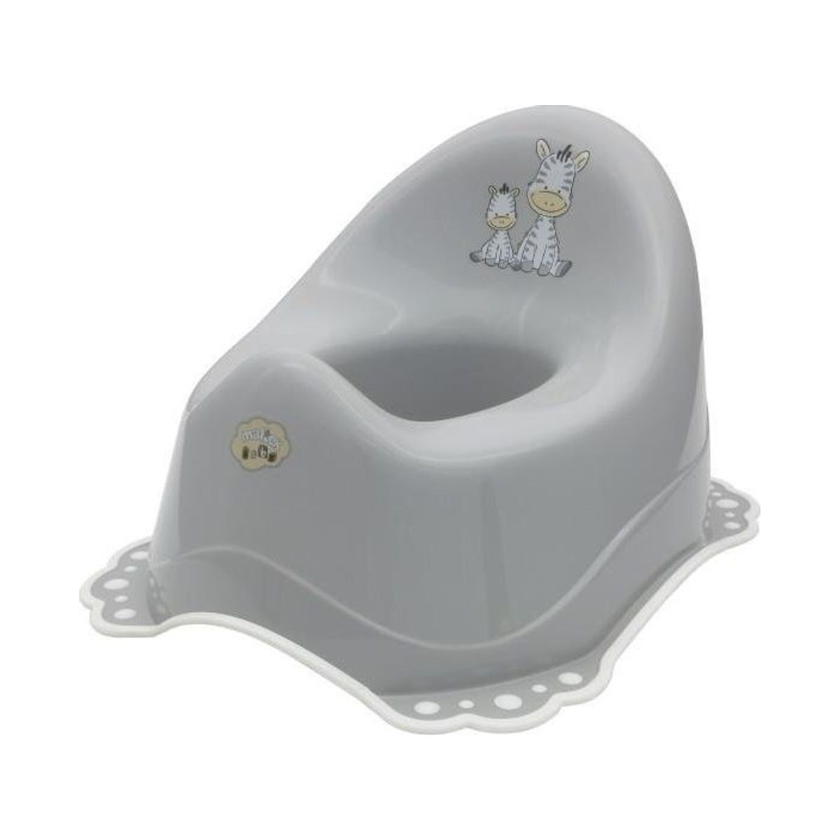 Maltex Chamber Pot With Music And Antislip Rubber Grey/White Zebra 6562