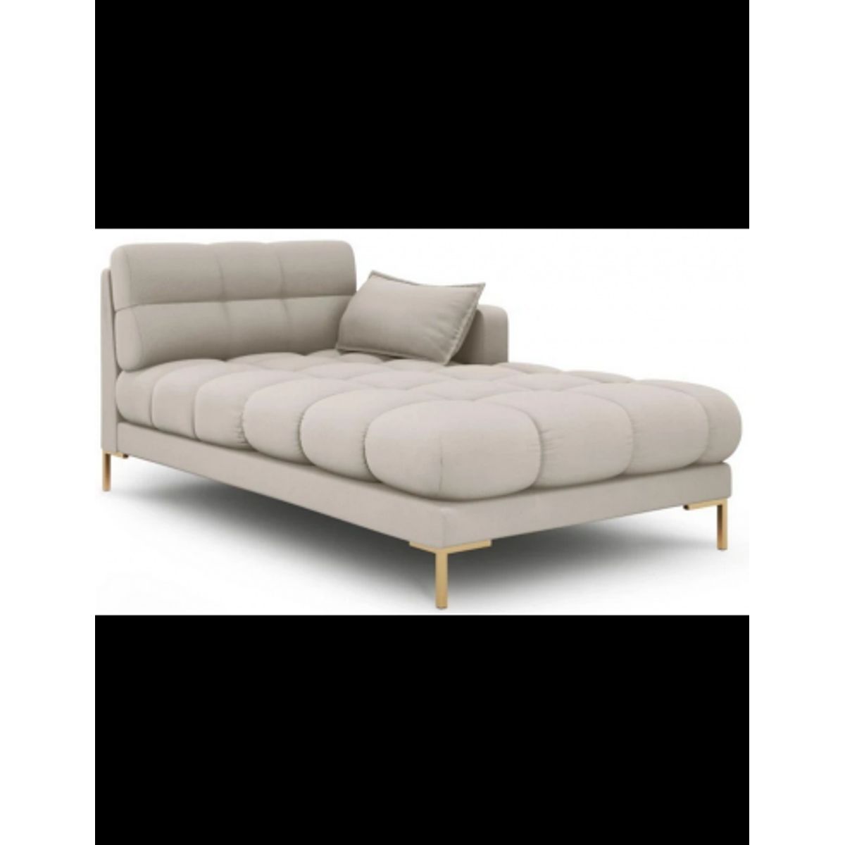 Mamaia højrevendt daybed i polyester B185 cm - Guld/Beige