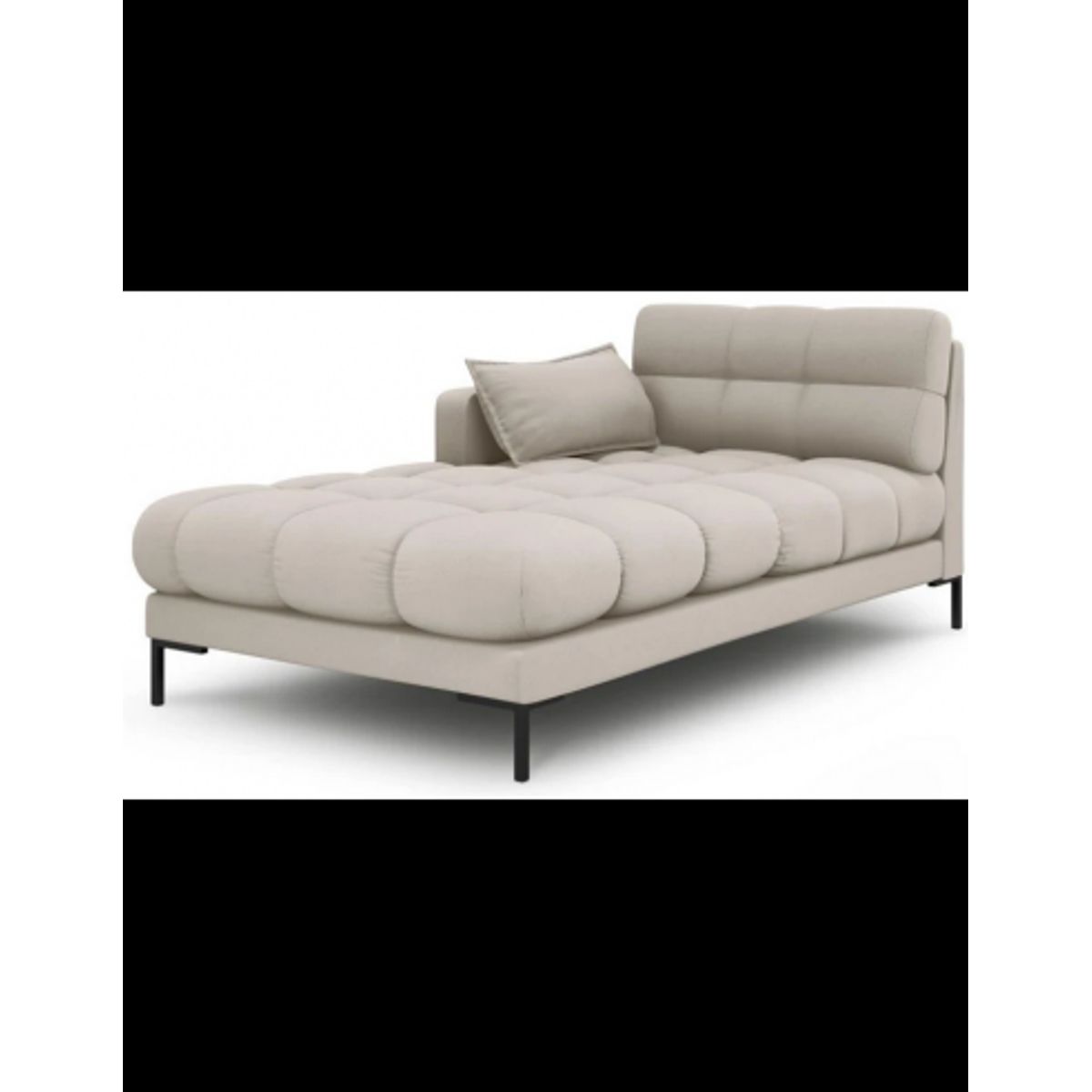 Mamaia venstrevendt daybed i polyester B185 cm - Sort/Beige