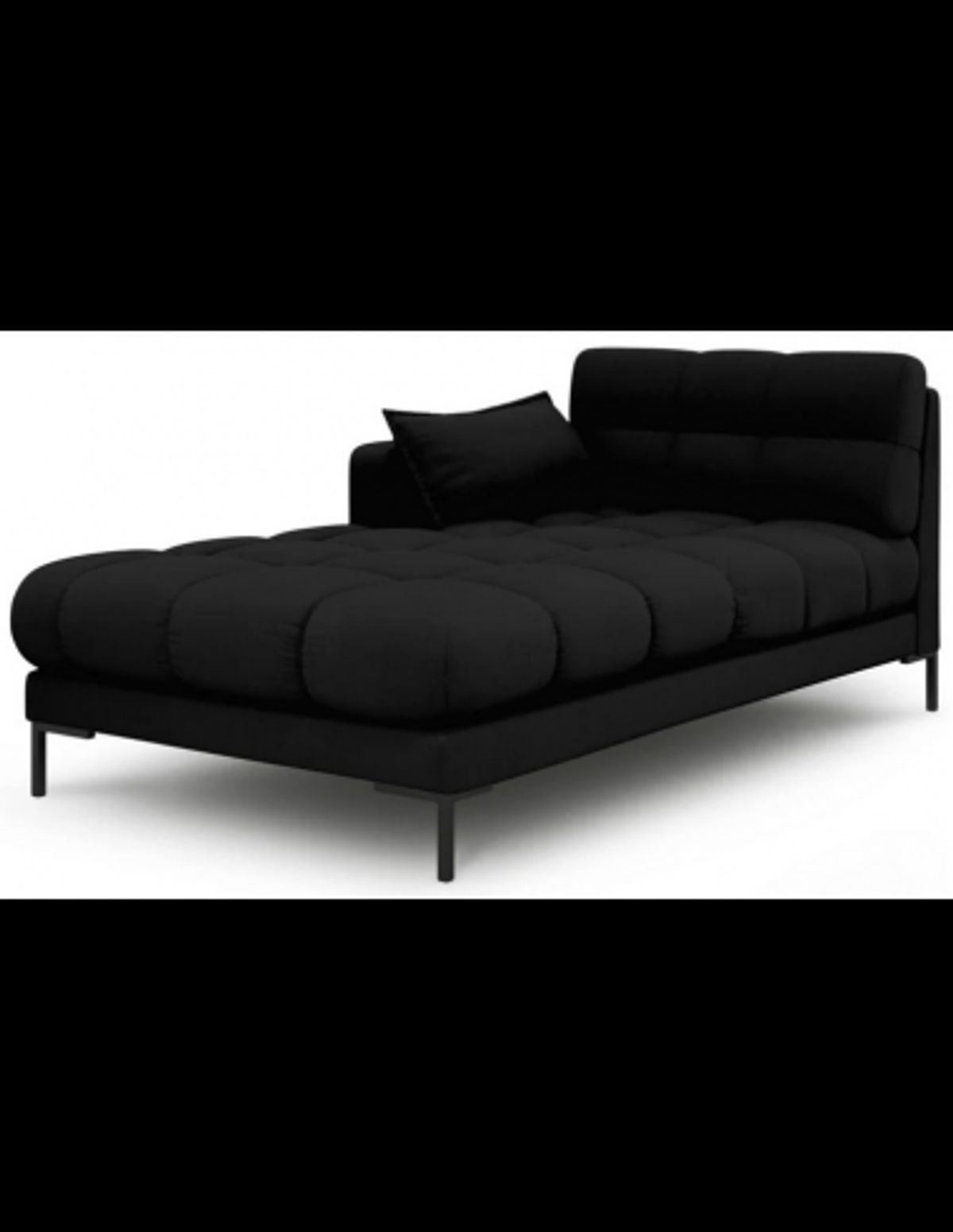 Mamaia venstrevendt daybed i polyester B185 cm - Sort/Sort