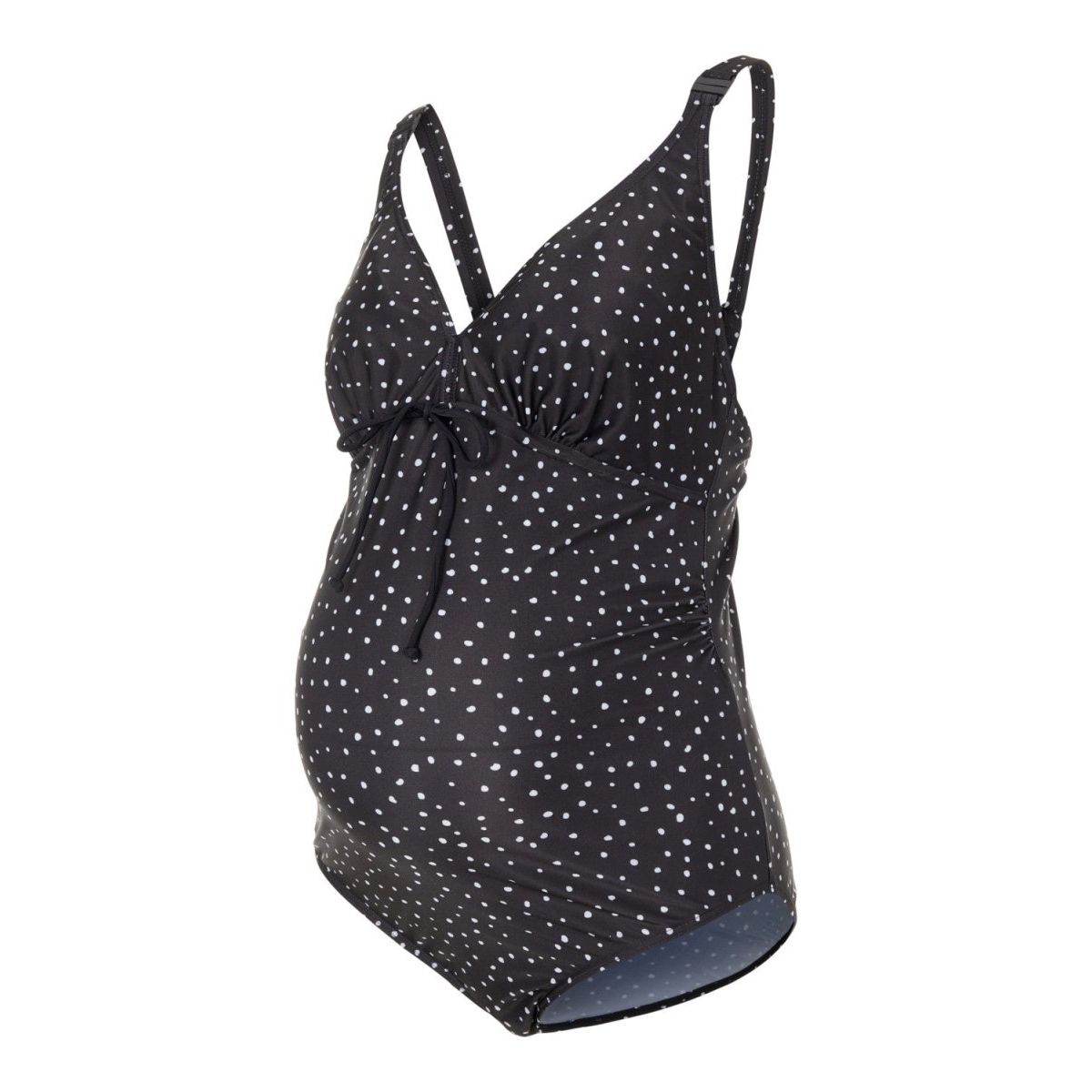 Mamalicious 2 - i - 1 vente - og amme - badedragt, sort med hvide prikker, MLRussel - Mamalicious - Swimsuit - Buump