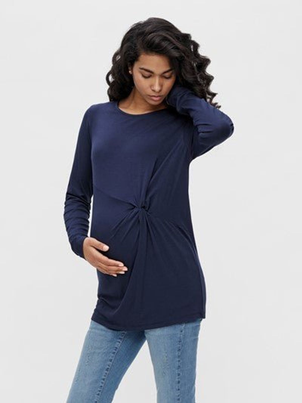 Mamalicious l/æ jersey ventetop, marineblå, MLKarely - medium