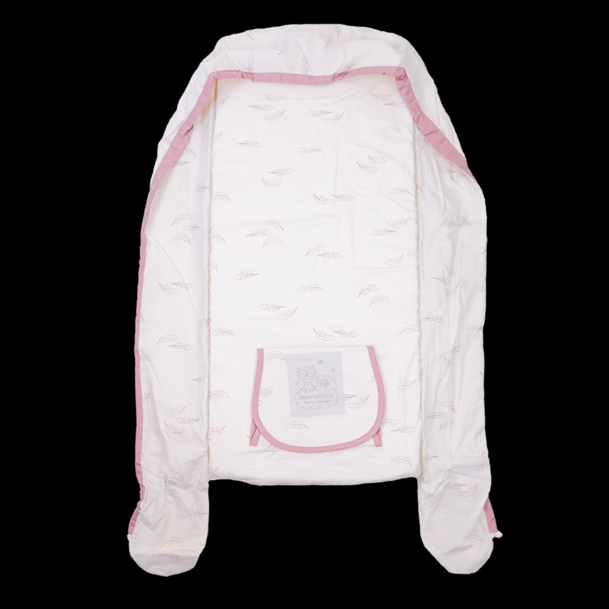 MamaMilla babynestcover - Rose feathers