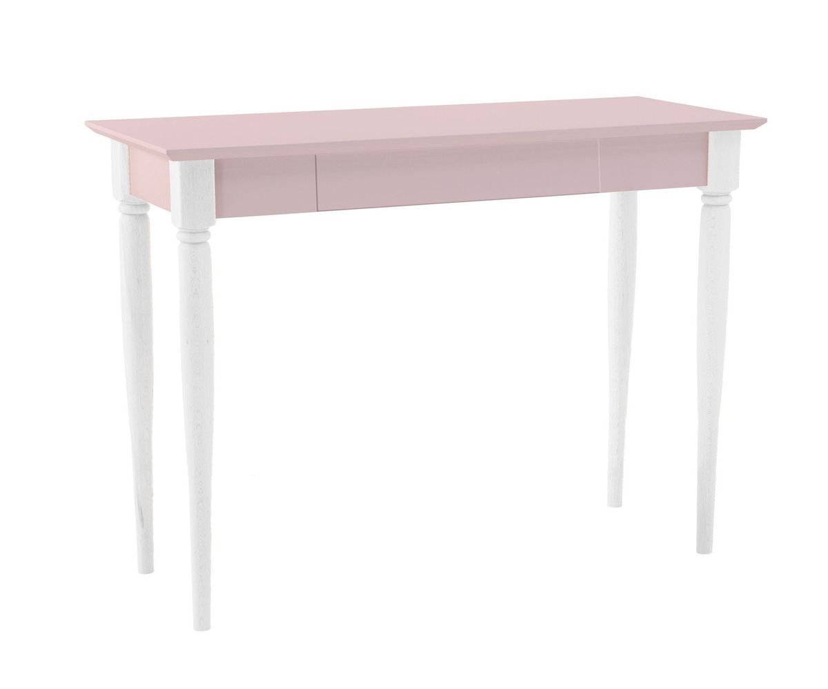 MAMO Skrivebord 105x40 cm Hvide Ben / Pink