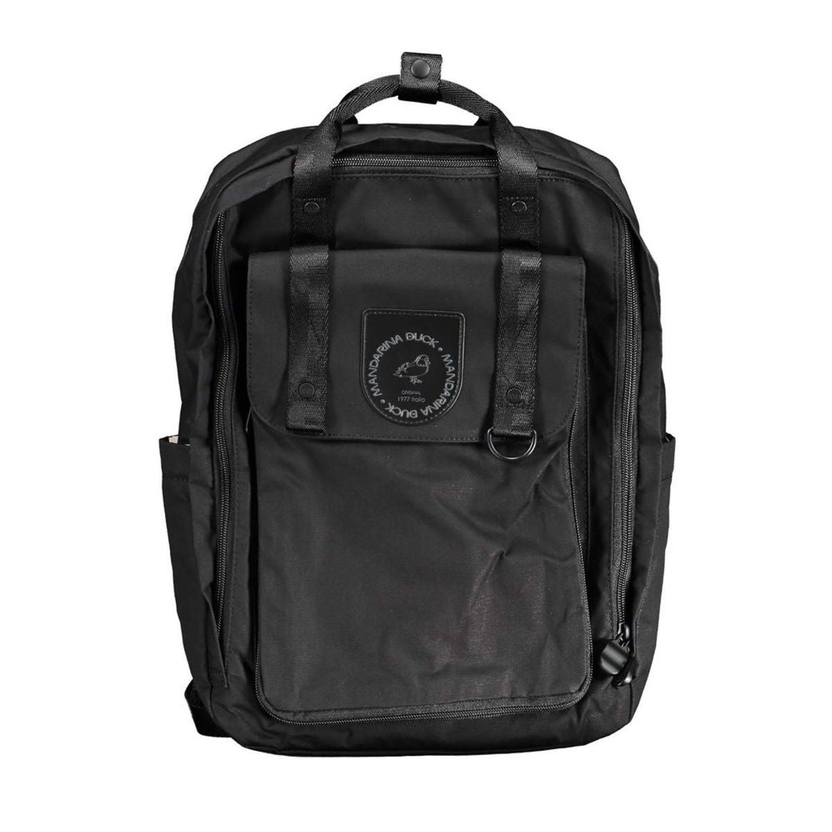 Mandarina Duck Black Cotton Backpack