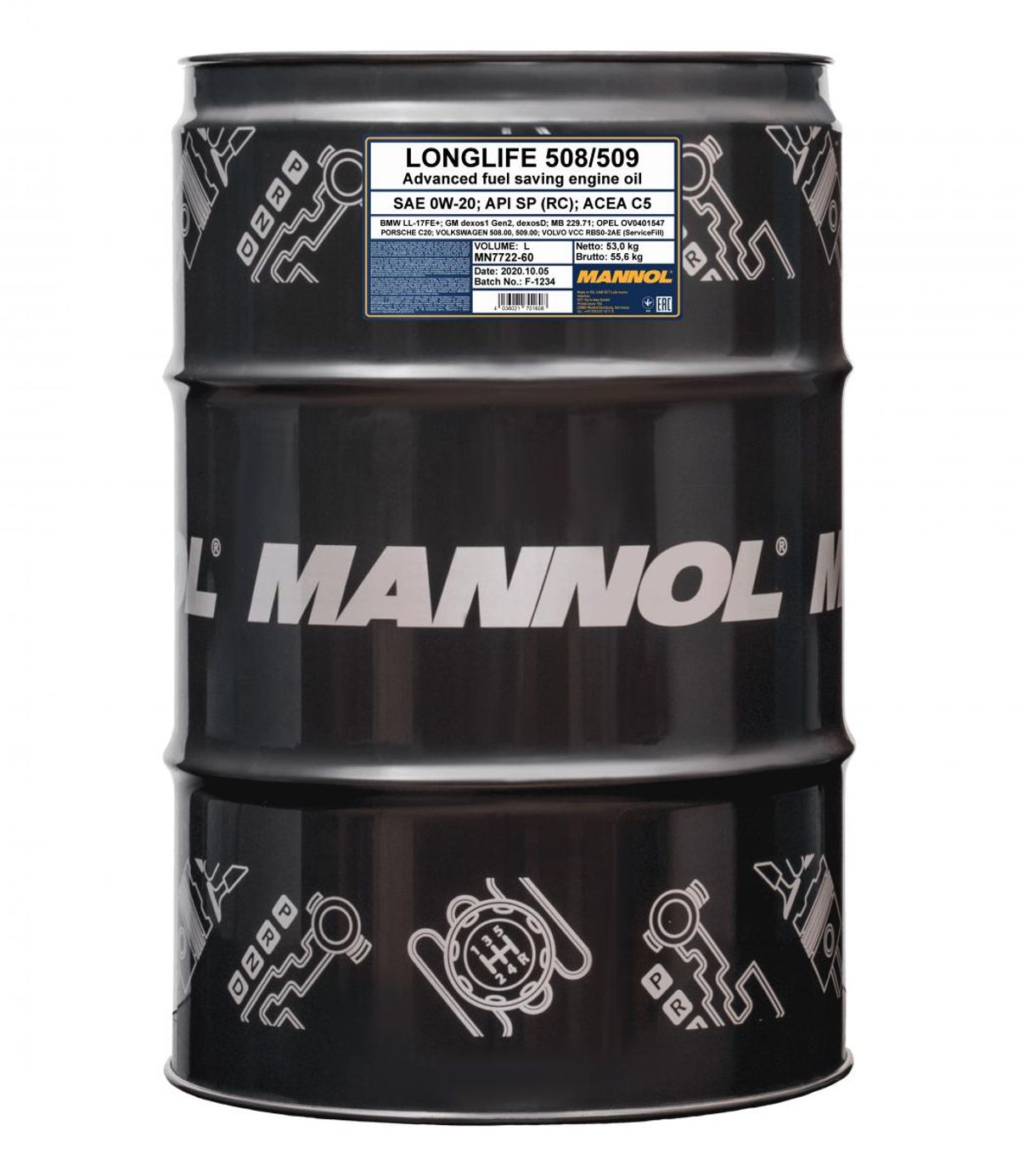 MANNOL Mannol 0W20 LL 508/509 60L