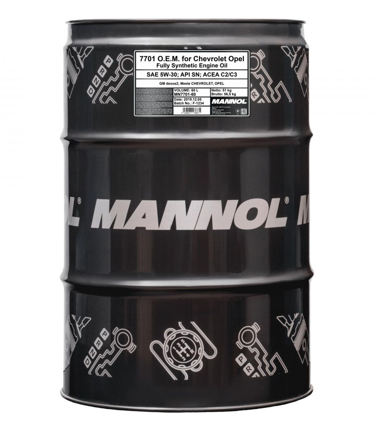 MANNOL Mannol 5W30 60L. O.E.M. for Chevrolet Opel/PSA