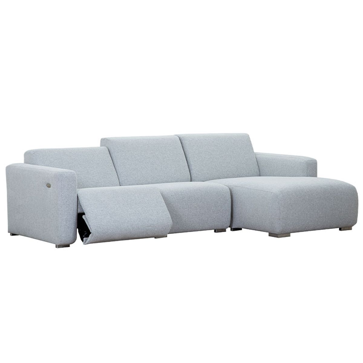 Mantanas chaiselongsofa m/recliner - stof/læder