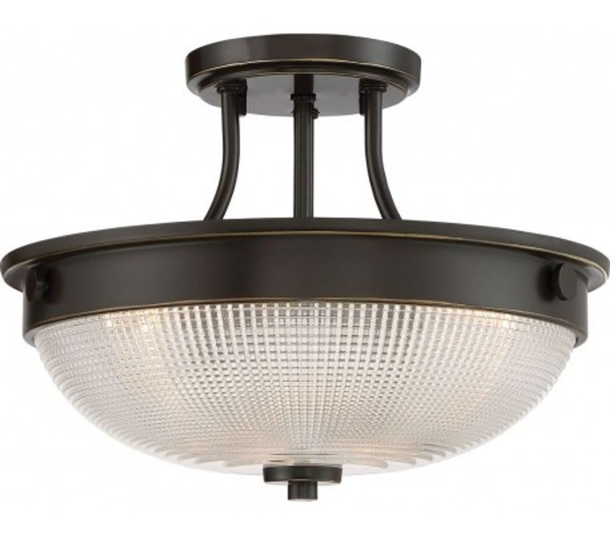 Mantle Semi-Flush Plafond Ø32,7 cm 2 x E27 - Antik bronze