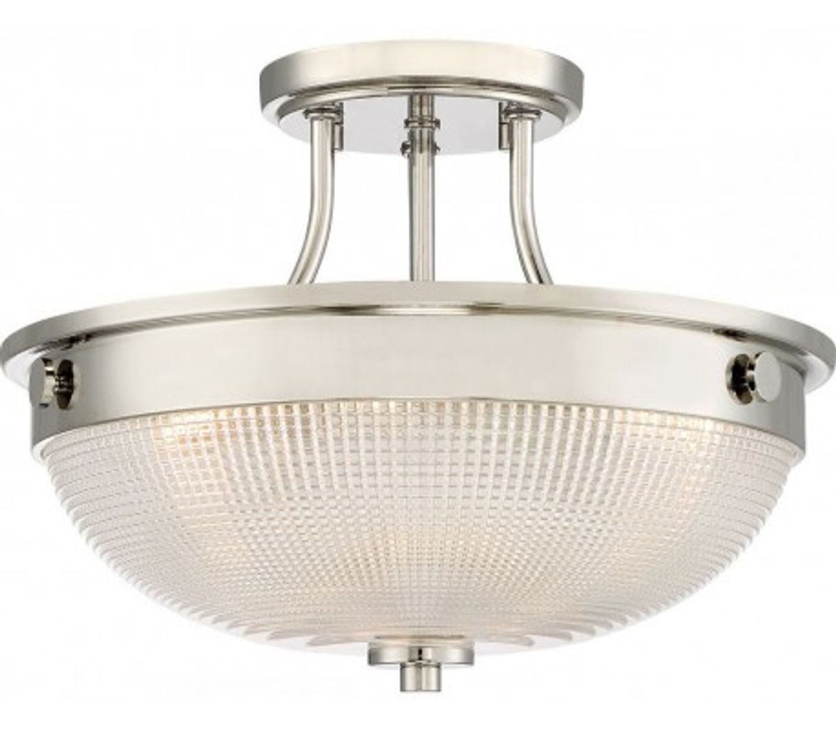 Mantle Semi-Flush Plafond Ø32,7 cm 2 x E27 - Poleret nikkel