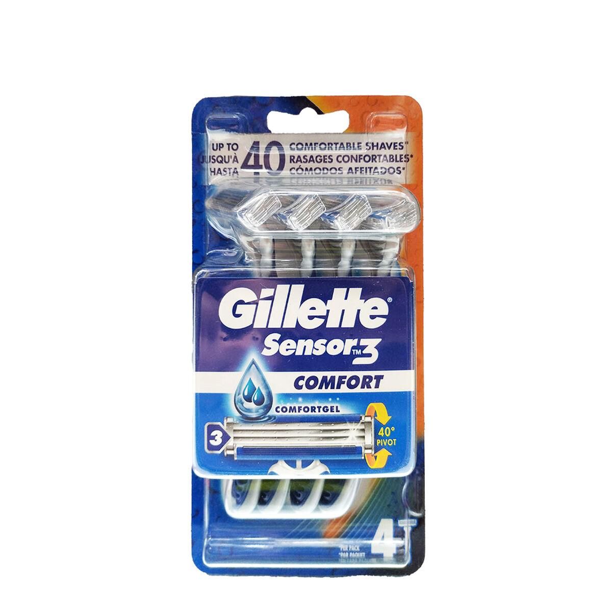 Manuel baberhøvl Gillette Sensor 3 Confort (4 enheder)