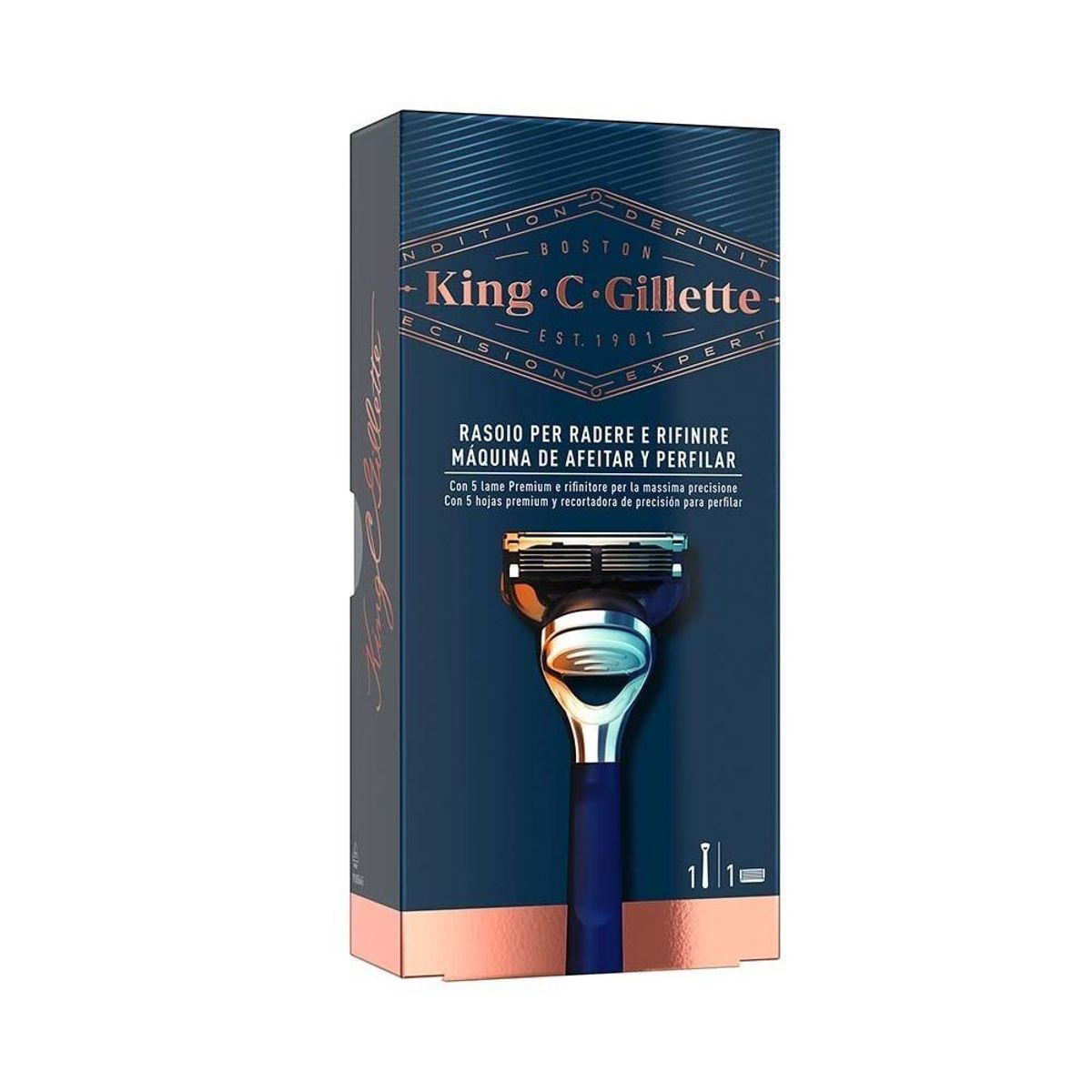 Manuel baberhøvl King C Gillette Gillette King Blå