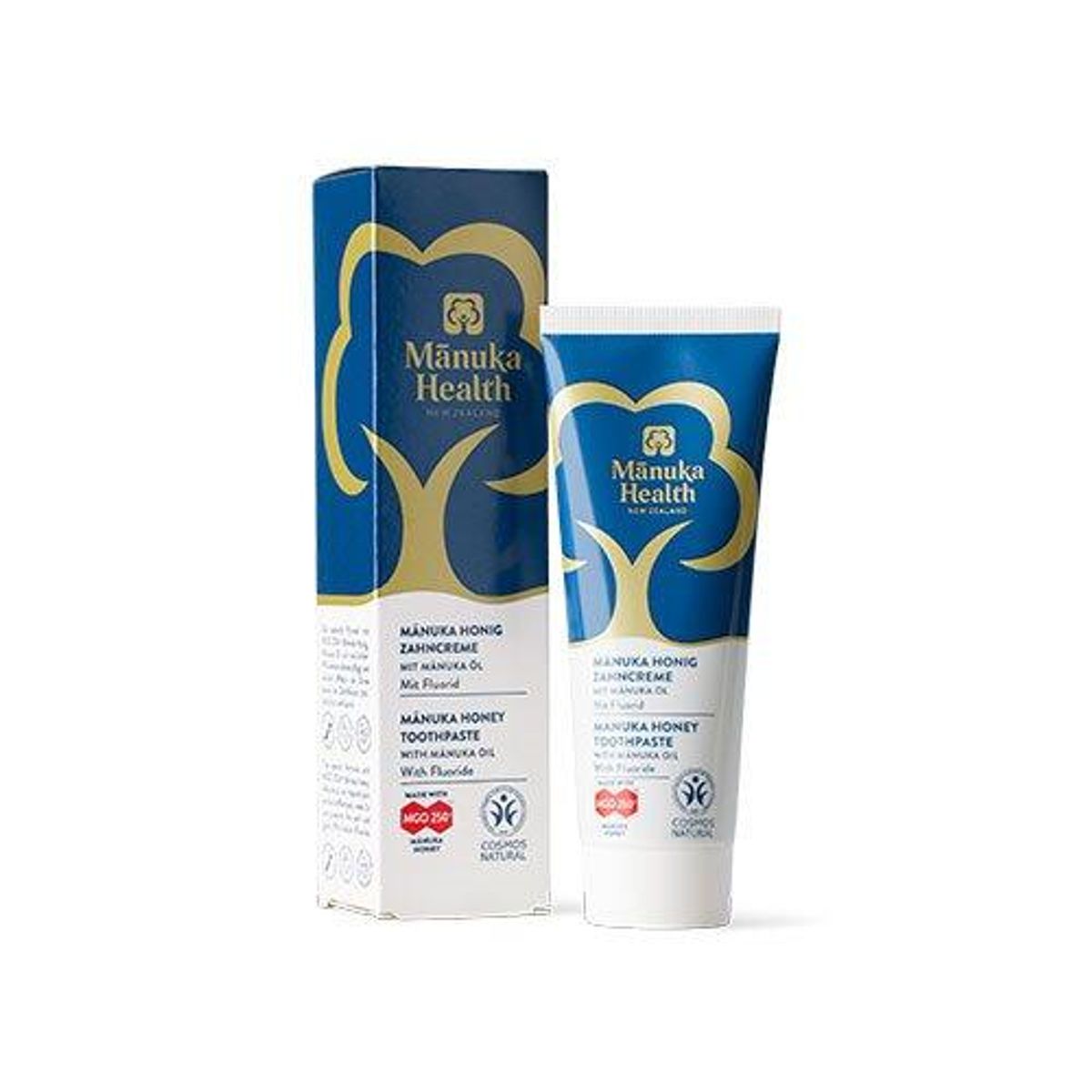 Manuka Honey Toothpaste med Manuka olie og flour, 75ml