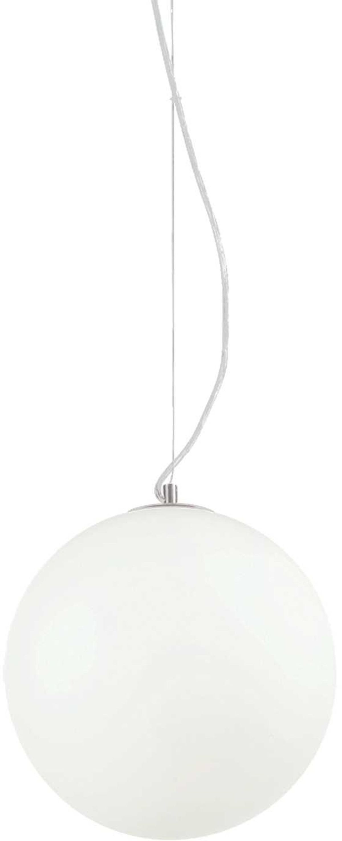 Mapa Bianco, Pendel lampe, E27 max 1 x 60W, E27, hvid, glas, Ø300xHmin360/max2450mm