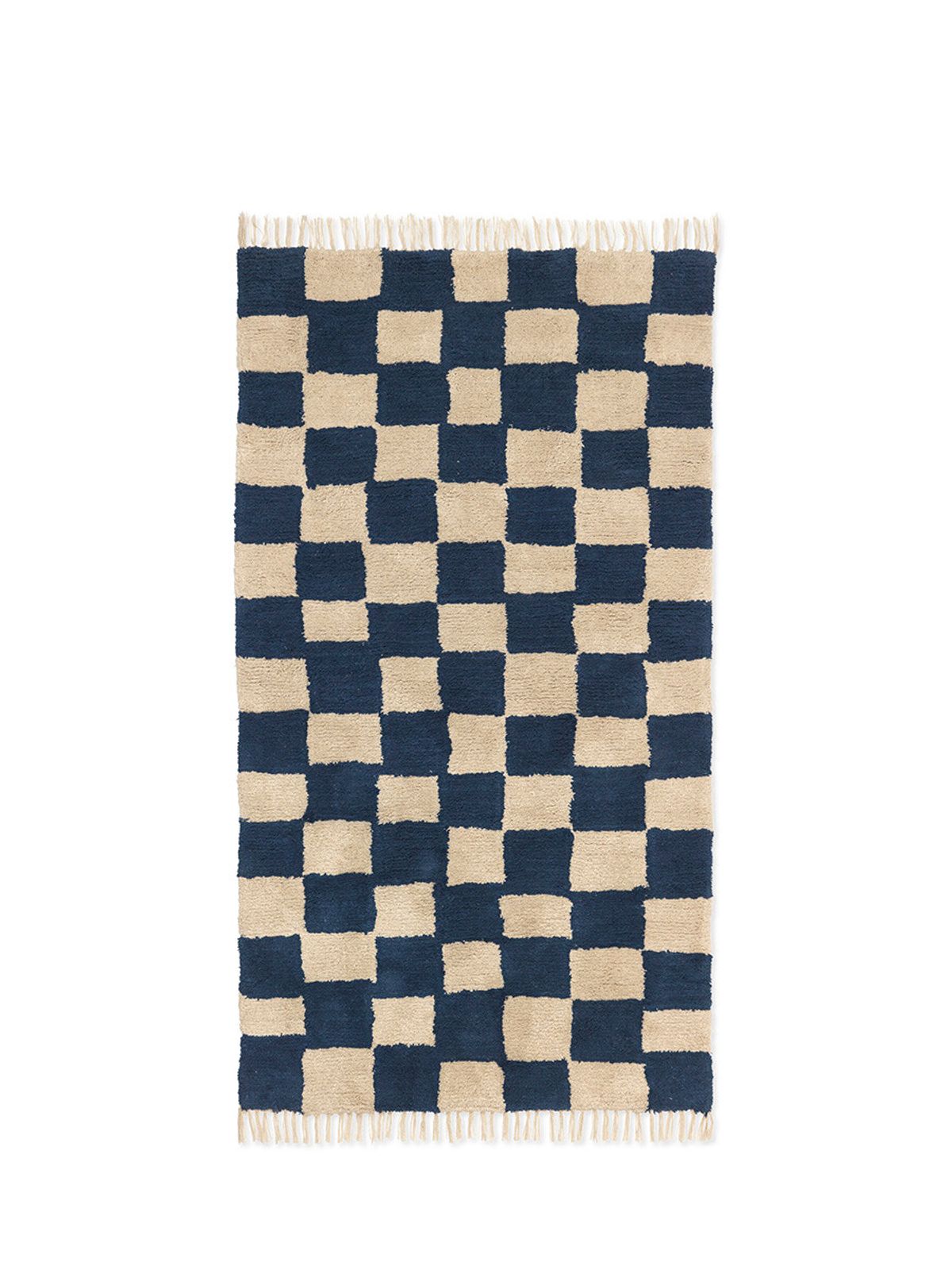 Mara Washable Rug 90 x 150 cm, deep blue fra Ferm Living