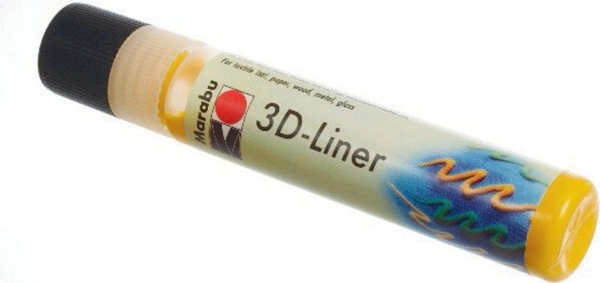 Marabu - 3d Liner - Gul - 25 Ml - 18030009621 -