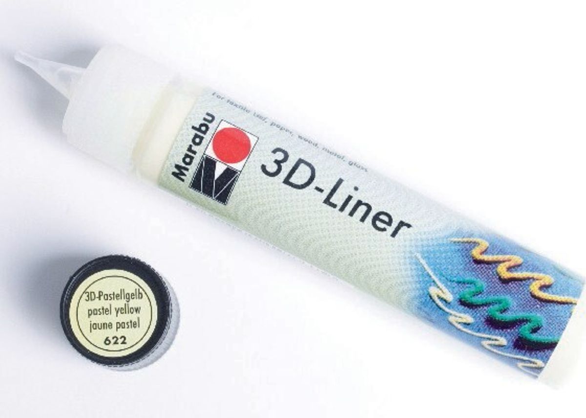 Marabu - 3d Liner - Pastel Gul - 25 Ml