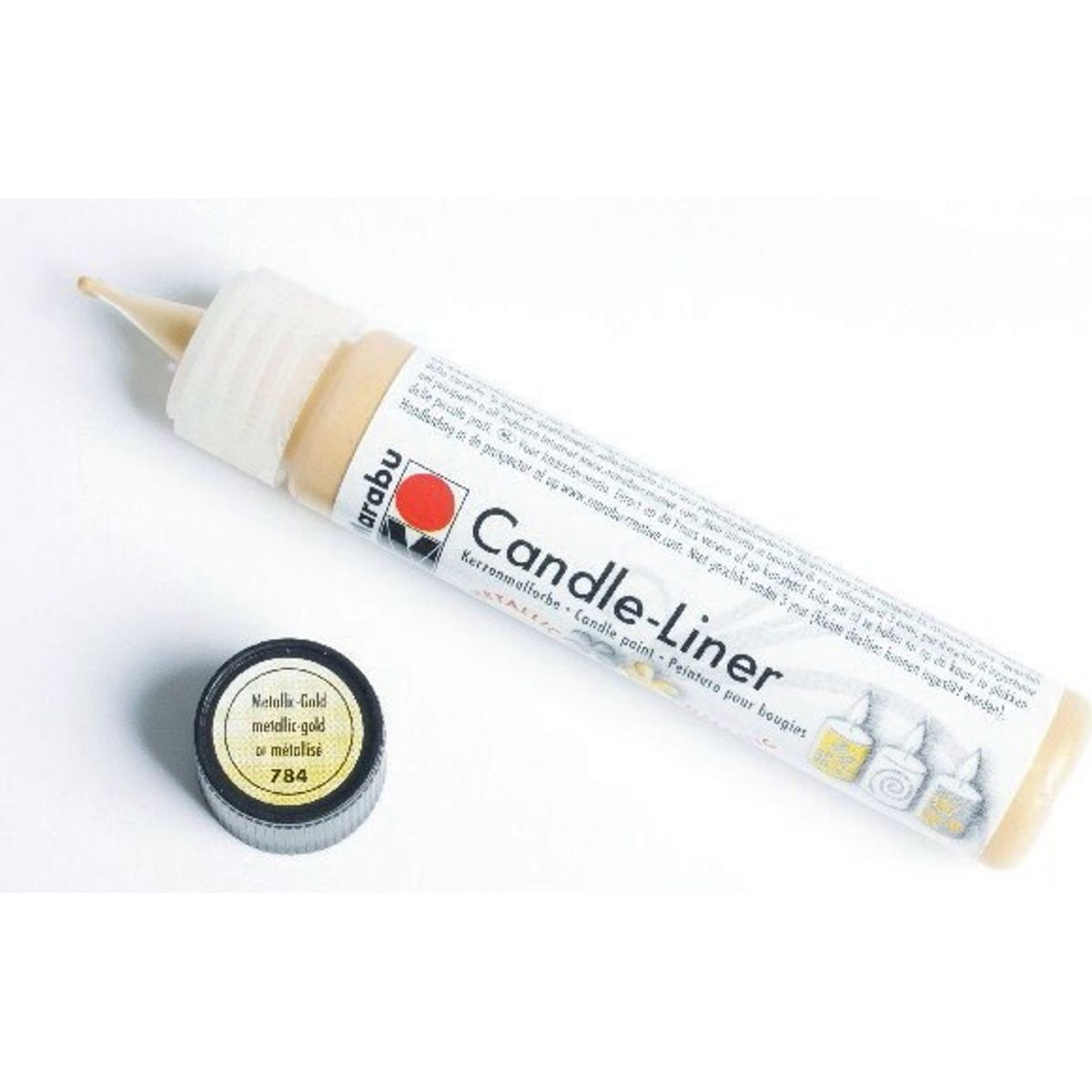 Marabu - Candle Liner - Metallic Guld - Maling Til Lys - 25 Ml