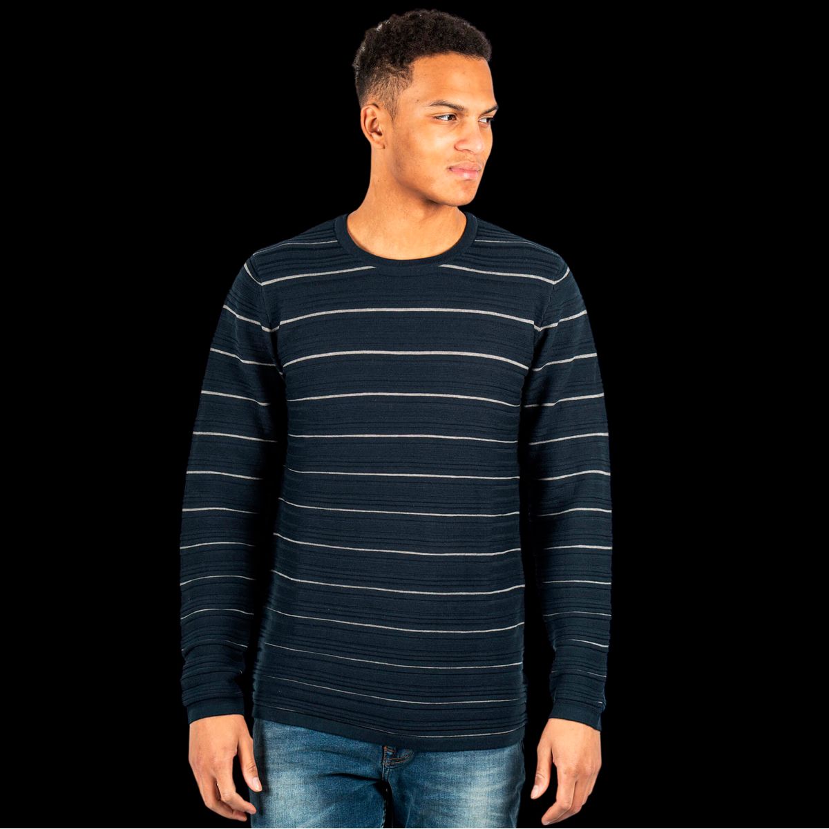 Marcus Easton 22 Herre Striktrøje - Dark Navy - 3XL