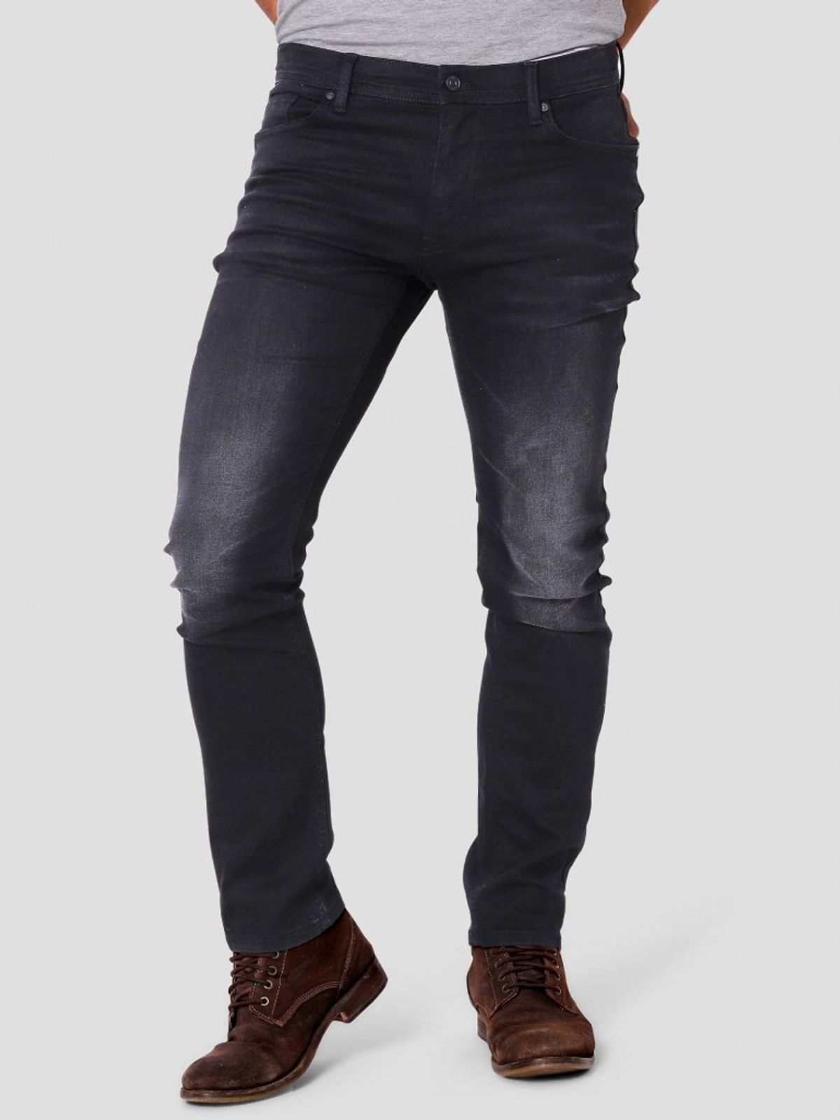 Marcus - Felix 2056 super stretch jeans - mørkegrå - Herre - 27/30 - (Regular fit)