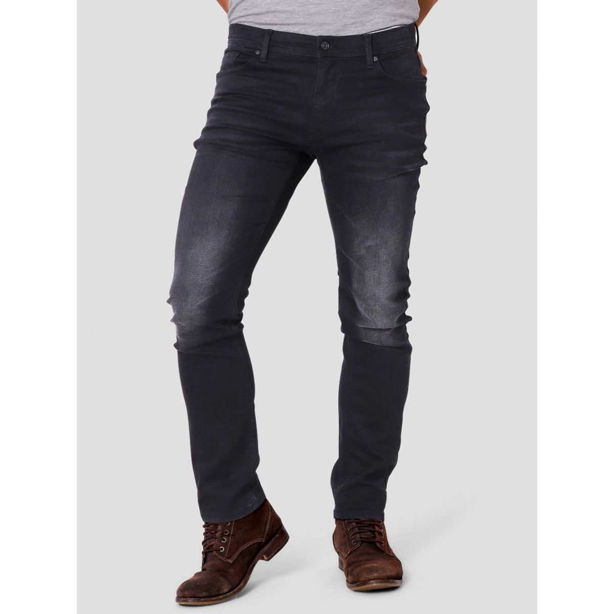 Marcus - Felix 2056 super stretch jeans - mørkegrå - Herre - 30/30 - (Regular fit)