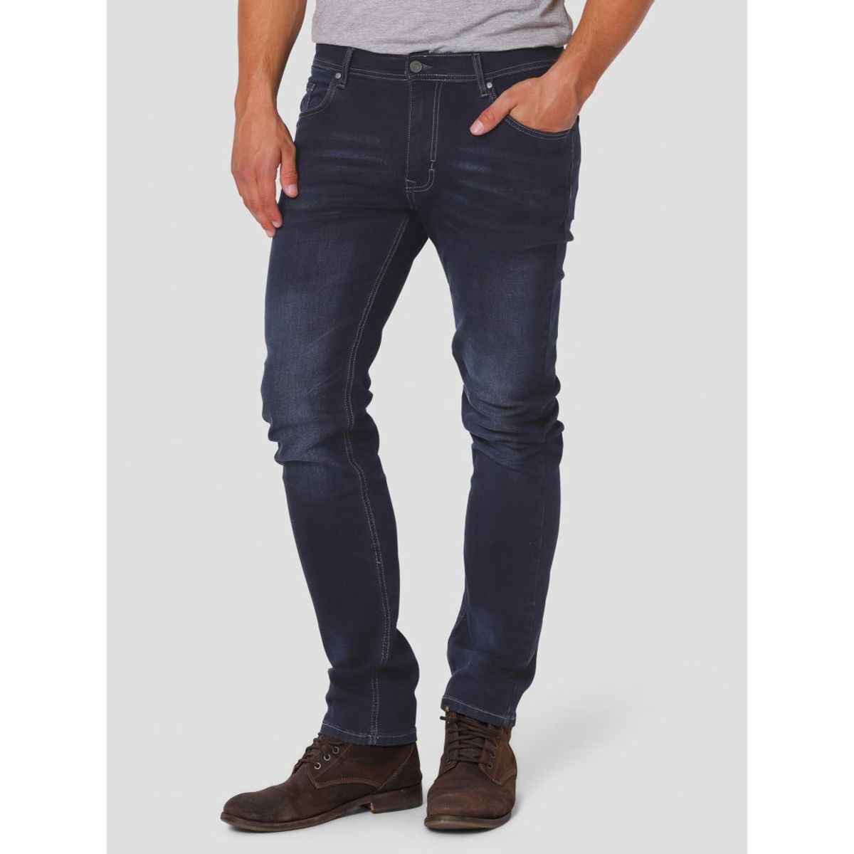 Marcus - Felix 2117 super stretch jeans - mørkeblå - Herre - 27/30 - (Regular fit)