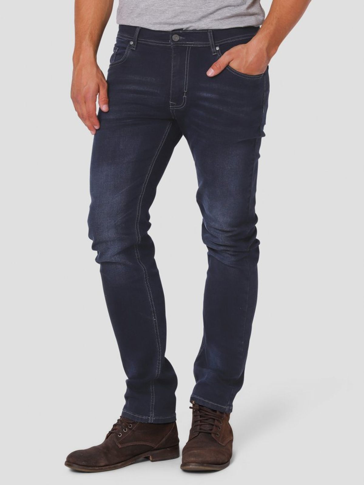 Marcus - Felix 2117 super stretch jeans - mørkeblå - Herre - 28/32 - (Regular fit)