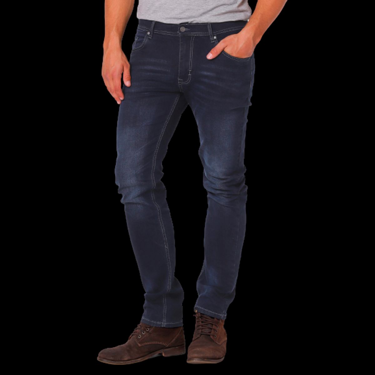 Marcus Flexi Herre Jeans - Twilight Blue - 27/30