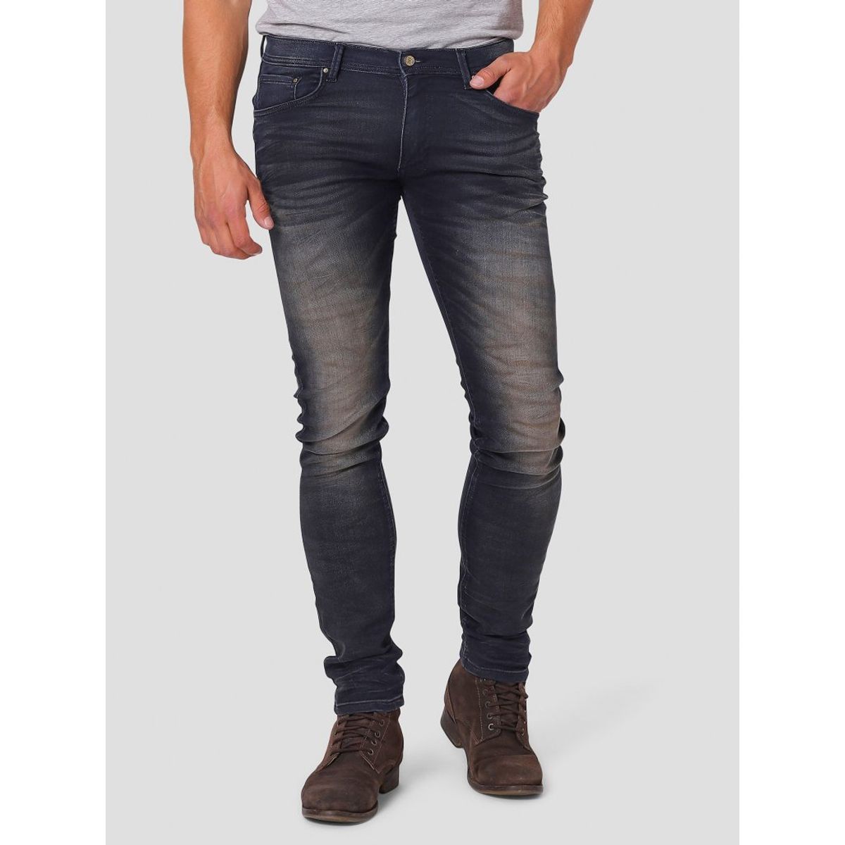 Marcus - Ricco 2003 stretch jeans - grå/blå - Herre - 33/32 - (Slim fit)