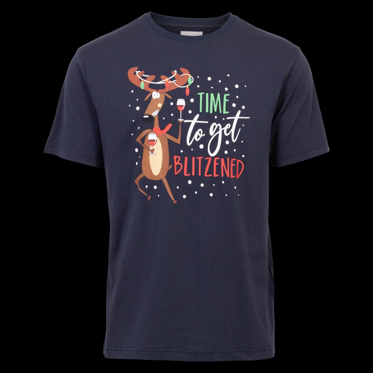 Marcus Zane Christmas Herre T-shirt - Night Navy - M