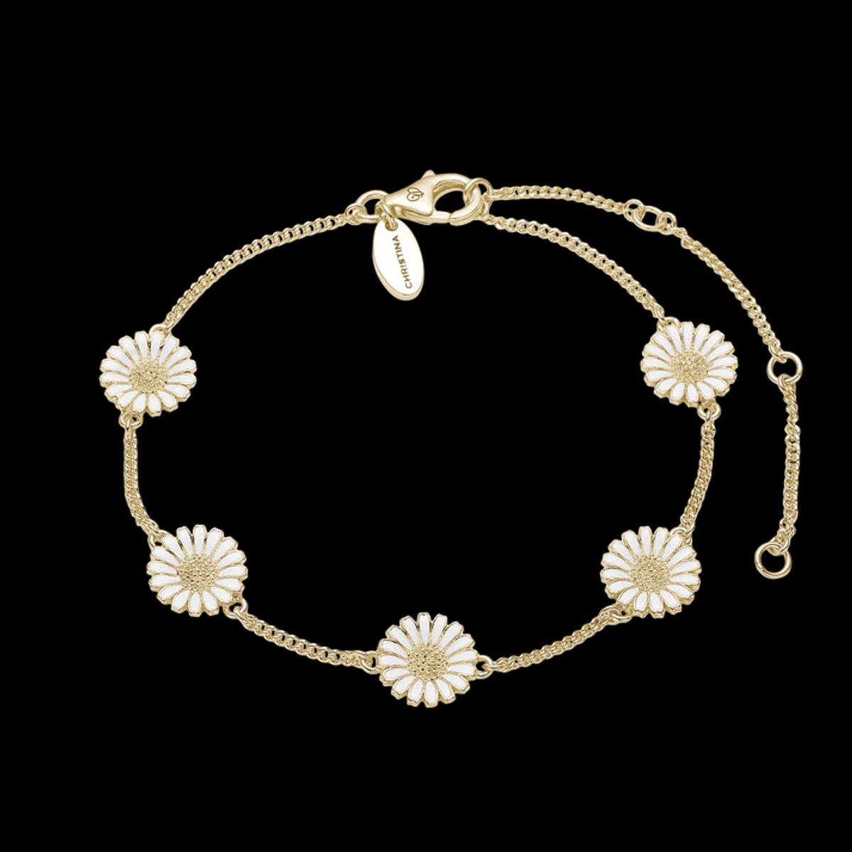 Marguerites bracelet - Forgyldt Sølv