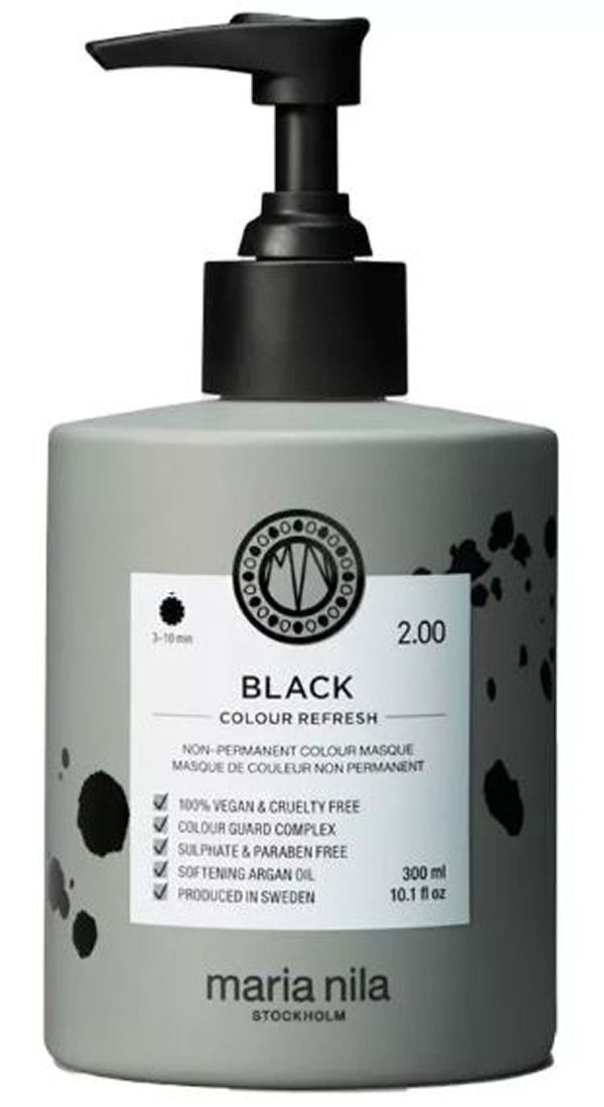 Maria nila stockholm black colour refresh non-permanent colour masque 2.00 300ml