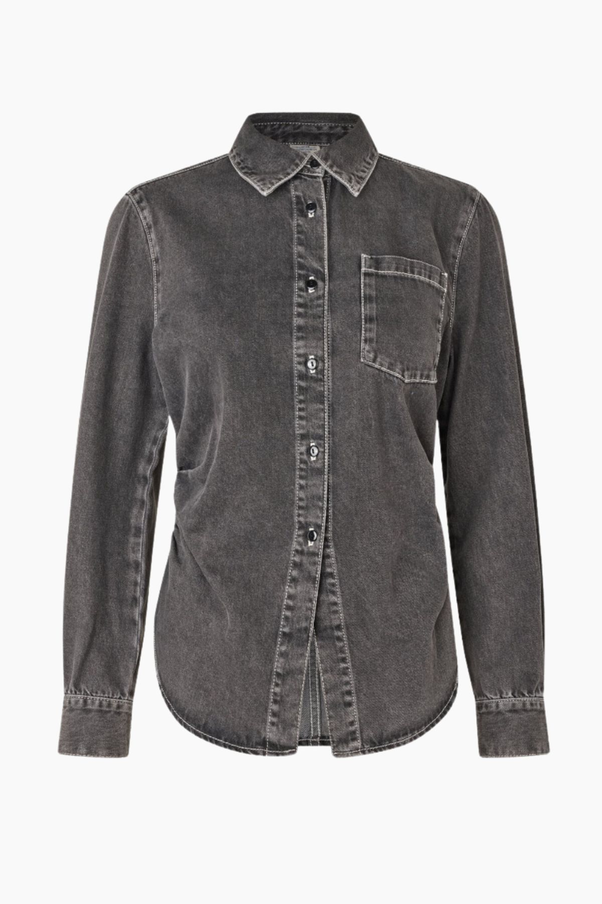 Maria Shirt - Black Worn Denim - Baum und Pferdgarten - Grå XS