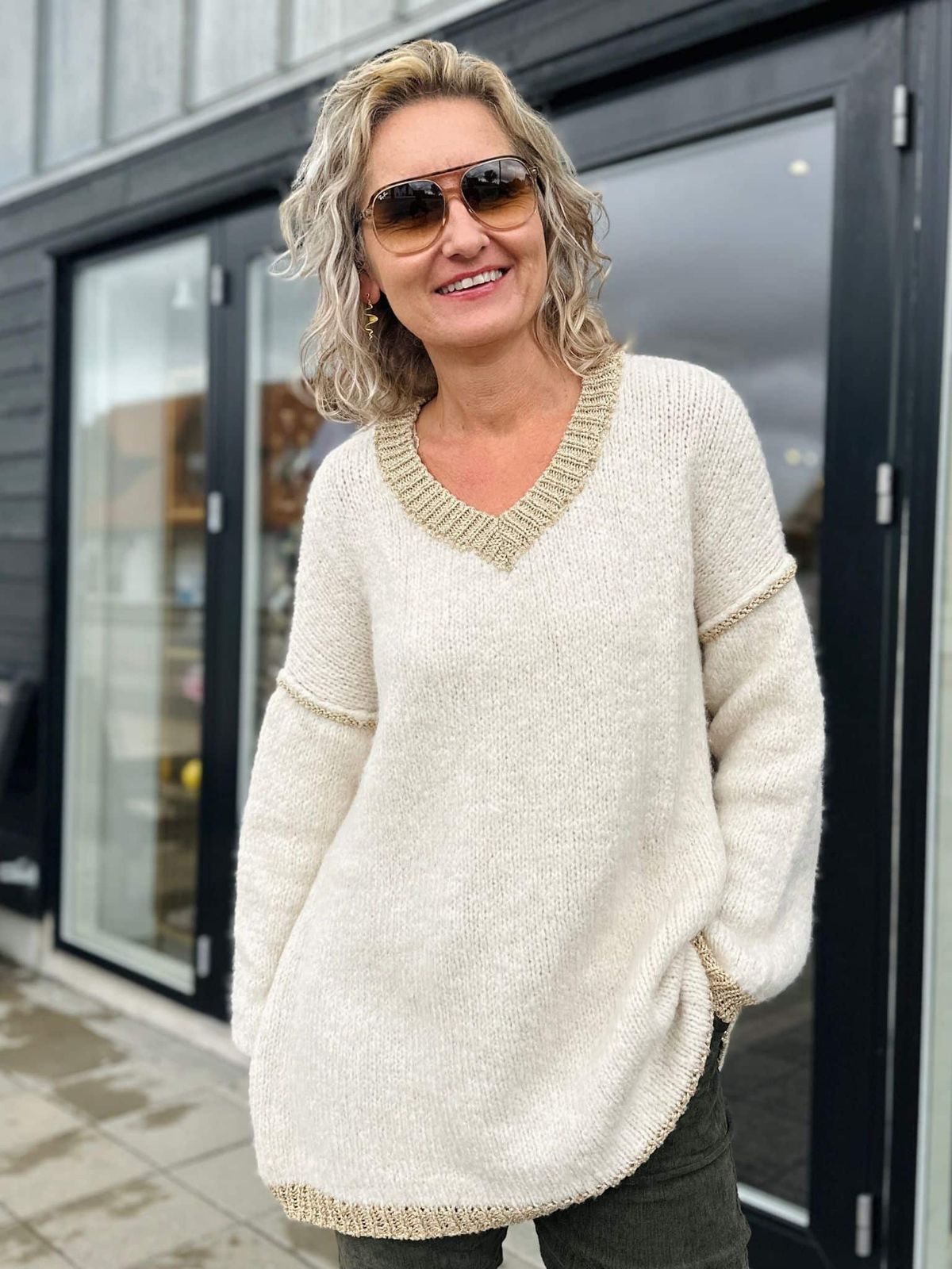 MARIBEL Strik med Mohair - Off-white