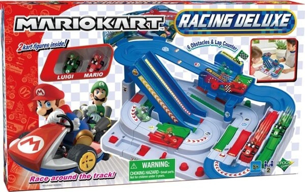 Mario Kart - Racing Deluxe Racerbane Legesæt - Inkl. 2 Racerbiler