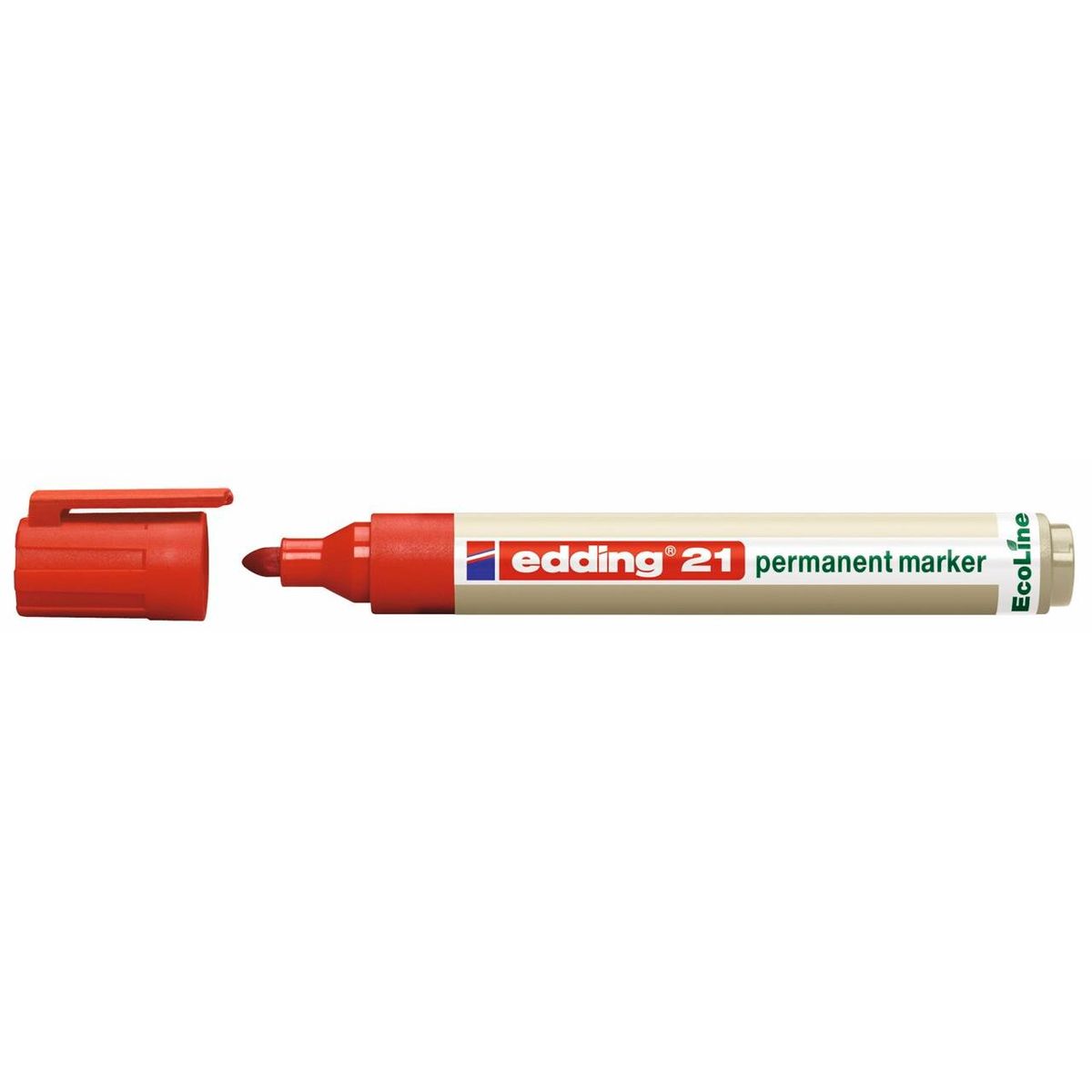 Marker edding 21 rød perm. 1,5-3mm rund spids