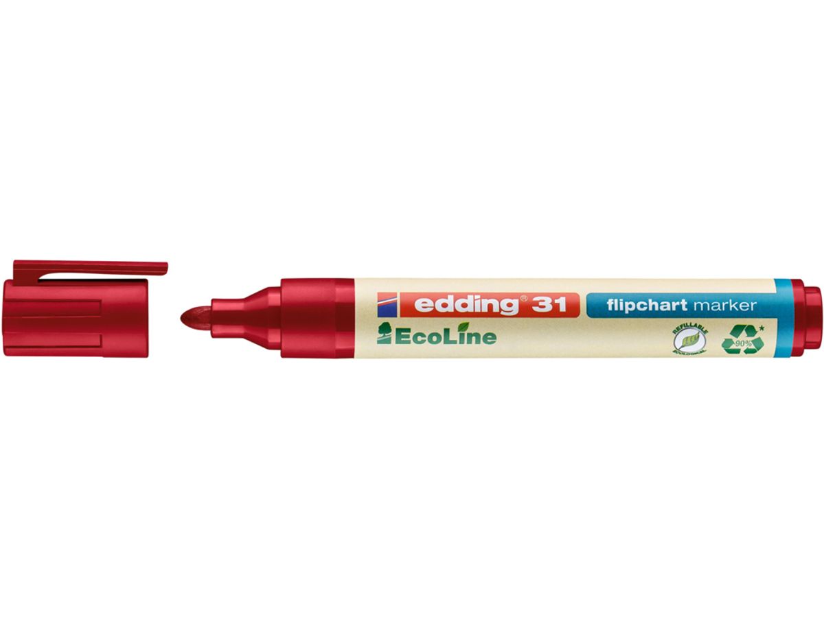 Marker Edding 31 Ecoline rød Flipover